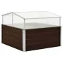 Invernadero de acero galvanizado marrón 100x100x85 cm de vidaXL, Maceteros y jardineras - Ref: Foro24-45711, Precio: 91,36 €,...
