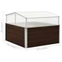 Invernadero de acero galvanizado marrón 100x100x85 cm de vidaXL, Maceteros y jardineras - Ref: Foro24-45711, Precio: 91,36 €,...