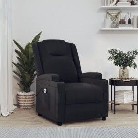 Sillón reclinable eléctrico de cuero sintético negro de vidaXL, Sillones - Ref: Foro24-3073788, Precio: 257,68 €, Descuento: %