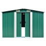 Cobertizo de jardín acero galvanizado verde 257x990x181 cm de vidaXL, Cobertizos - Ref: Foro24-47036, Precio: 1,00 €, Descuen...