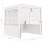 Carpa profesional para fiestas con paredes blanco 90 g/m² 2x2 m de vidaXL, Carpas y cenadores - Ref: Foro24-48516, Precio: 70...