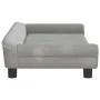 Cama para perros de terciopelo gris claro 100x50x21 cm de vidaXL, Camas para perros - Ref: Foro24-172006, Precio: 103,60 €, D...