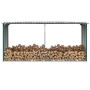 Casetilla para leña acero galvanizado verde 30x92x153 cm de vidaXL, Accesorios para bolsas y soportes de leña - Ref: Foro24-4...