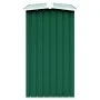 Casetilla para leña acero galvanizado verde 30x92x153 cm de vidaXL, Accesorios para bolsas y soportes de leña - Ref: Foro24-4...