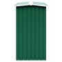 Casetilla para leña acero galvanizado verde 30x92x153 cm de vidaXL, Accesorios para bolsas y soportes de leña - Ref: Foro24-4...