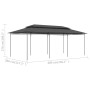 Cenador gris antracita 600x298x270 cm de vidaXL, Carpas y cenadores - Ref: Foro24-47965, Precio: 233,26 €, Descuento: %