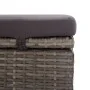Tumbona con toldo y cojín ratán sintético gris de vidaXL, Tumbonas - Ref: Foro24-46248, Precio: 229,83 €, Descuento: %
