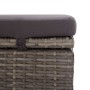 Tumbona con toldo y cojín ratán sintético gris de vidaXL, Tumbonas - Ref: Foro24-46248, Precio: 189,30 €, Descuento: %