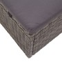 Tumbona con toldo y cojín ratán sintético gris de vidaXL, Tumbonas - Ref: Foro24-46248, Precio: 189,30 €, Descuento: %
