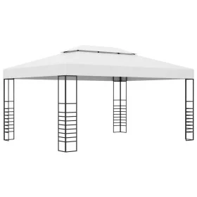 Cenador de jardín acero recubrimiento polvo blanco 4x3x2,7 m de vidaXL, Carpas y cenadores - Ref: Foro24-47956, Precio: 231,1...