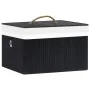 Cajas de almacenamiento de bambú 4 unidades negro de vidaXL, Cestas para almacenaje - Ref: Foro24-320769, Precio: 45,36 €, De...