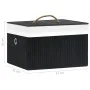 Cajas de almacenamiento de bambú 4 unidades negro de vidaXL, Cestas para almacenaje - Ref: Foro24-320769, Precio: 45,36 €, De...