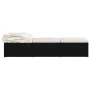 Sun lounger with hood and cream synthetic rattan cushion by vidaXL, Loungers - Ref: Foro24-46246, Price: 159,15 €, Discount: %