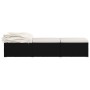 Tumbona con capota y cojín ratán sintético crema de vidaXL, Tumbonas - Ref: Foro24-46246, Precio: 168,32 €, Descuento: %