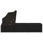 Tumbona con toldo y cojín de ratán sintético negro de vidaXL, Tumbonas - Ref: Foro24-46249, Precio: 197,01 €, Descuento: %