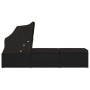 Tumbona con toldo y cojín de ratán sintético negro de vidaXL, Tumbonas - Ref: Foro24-46249, Precio: 187,73 €, Descuento: %