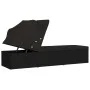Tumbona con toldo y cojín de ratán sintético negro de vidaXL, Tumbonas - Ref: Foro24-46249, Precio: 197,01 €, Descuento: %