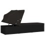 Tumbona con toldo y cojín de ratán sintético negro de vidaXL, Tumbonas - Ref: Foro24-46249, Precio: 187,73 €, Descuento: %