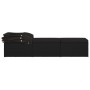 Tumbona con toldo y cojín de ratán sintético negro de vidaXL, Tumbonas - Ref: Foro24-46249, Precio: 187,73 €, Descuento: %