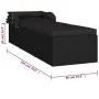 Sonnenliege mit schwarzem synthetischem Rattan-Baldachin und Kissen von vidaXL, Liegen - Ref: Foro24-46249, Preis: 197,01 €, ...