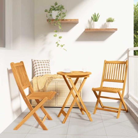 Juego Bistro de Jardín 3 pcs Marrón Madera de Acacia Sólida en Conjuntos de jardín | Comprar online en Foru.es