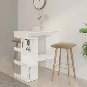 White plywood bar table with storage shelf 100x50x101.5cm by vidaXL, Kitchen and dining tables - Ref: Foro24-809449, Price: 9...