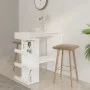 White plywood bar table with storage shelf 100x50x101.5cm by vidaXL, Kitchen and dining tables - Ref: Foro24-809449, Price: 9...