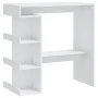 White plywood bar table with storage shelf 100x50x101.5cm by vidaXL, Kitchen and dining tables - Ref: Foro24-809449, Price: 9...