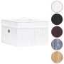 Cajas de almacenamiento de bambú 4 unidades blanco de vidaXL, Cestas para almacenaje - Ref: Foro24-320766, Precio: 51,65 €, D...