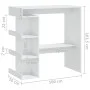 White plywood bar table with storage shelf 100x50x101.5cm by vidaXL, Kitchen and dining tables - Ref: Foro24-809449, Price: 9...