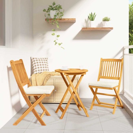 Silla Plegable con cojín 2 pcs Blanco 49 x 57.5 x 92cm en Sillas de jardín | Comprar online en Foru.es