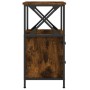 Mesita de noche madera de ingeniería roble ahumado 34x35,5x70cm de vidaXL, Mesitas de noche - Ref: Foro24-825947, Precio: 55,...