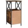 Mesita de noche madera de ingeniería roble ahumado 34x35,5x70cm de vidaXL, Mesitas de noche - Ref: Foro24-825947, Precio: 55,...
