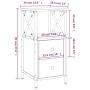Mesita de noche madera de ingeniería roble ahumado 34x35,5x70cm de vidaXL, Mesitas de noche - Ref: Foro24-825947, Precio: 55,...