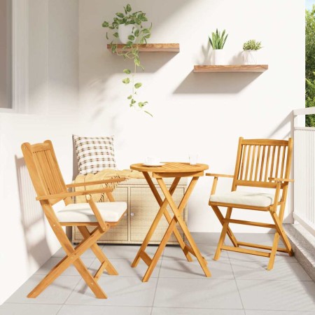 Silla Plegable con cojín 2 pcs Blanco 49 x 57.5 x 92cm en Sillas de jardín | Comprar online en Foru.es