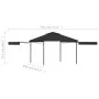 Cenador con tejado doble extensible antracita 3x3x2,75m 180g/m² de vidaXL, Carpas y cenadores - Ref: Foro24-48004, Precio: 24...