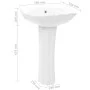 Freistehendes Waschbecken aus weißer Keramik, 580 x 510 x 200 mm von vidaXL, Sinkt - Ref: Foro24-143005, Preis: 200,24 €, Rab...