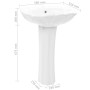Lavabo de pie de cerámica blanco 580x510x200 mm de vidaXL, Lavabos - Ref: Foro24-143005, Precio: 177,46 €, Descuento: %