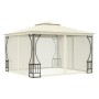 Cenador con redes color crema 300x300x265 cm de vidaXL, Carpas y cenadores - Ref: Foro24-48595, Precio: 368,89 €, Descuento: %