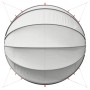 Cúpula para piscina Manual Gris y naranja 500 x 500 x 236 cm en Cubiertas de piscina | Comprar online en Foru.es