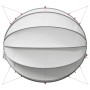 Cúpula para piscina Manual Gris y naranja 546 x 516 x 250 cm en Cubiertas de piscina | Comprar online en Foru.es