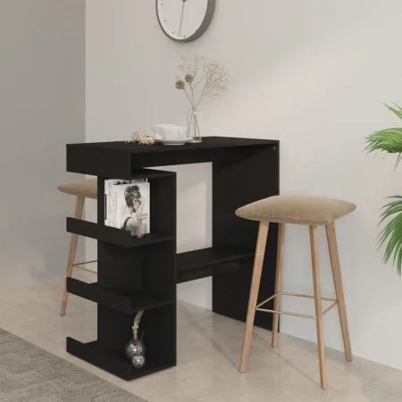 Black plywood storage shelf bar table 100x50x101.5 cm by vidaXL, Kitchen and dining tables - Ref: Foro24-809450, Price: 86,48...
