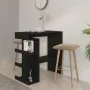 Black plywood storage shelf bar table 100x50x101.5 cm by vidaXL, Kitchen and dining tables - Ref: Foro24-809450, Price: 86,48...