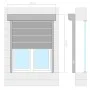 Weiße Aluminiumjalousie 70x100 cm von vidaXL, Fensterläden - Ref: Foro24-144964, Preis: 129,34 €, Rabatt: %