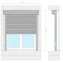 Weißes Aluminiumrollo 80x100 cm von vidaXL, Fensterläden - Ref: Foro24-144965, Preis: 170,08 €, Rabatt: %
