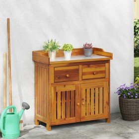 Armario de Jardín con cajón con puerta Natural 78 x 36,5 x 78cm en Armarios y almacenamiento | Comprar online en Foru.es