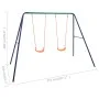 Juego de columpios con 2 asientos de vidaXL, Columpios y estructuras de juegos - Ref: Foro24-92318, Precio: 125,86 €, Descuen...