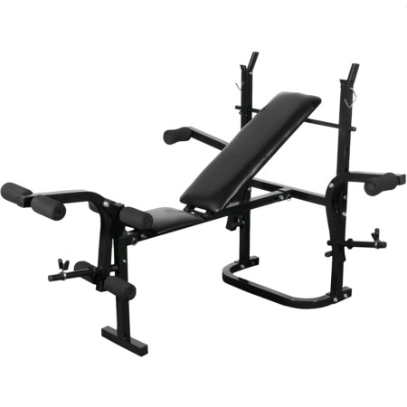 Banco de pesas de gimnasio negro de vidaXL, Máquinas de levantamiento de pesas - Ref: Foro24-90138, Precio: 176,82 €, Descuen...