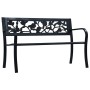 Banco de jardín acero negro 125 cm de vidaXL, Bancos de jardín - Ref: Foro24-47942, Precio: 82,03 €, Descuento: %