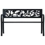 Banco de jardín acero negro 125 cm de vidaXL, Bancos de jardín - Ref: Foro24-47942, Precio: 82,03 €, Descuento: %